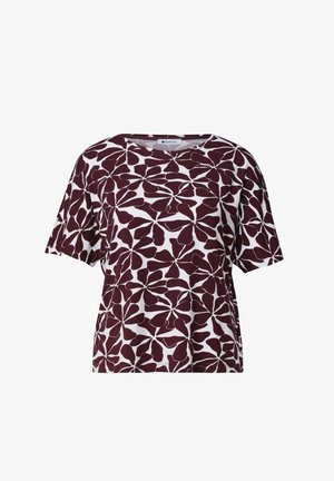 Street One, T-SHIRT MIT RUNDHALS UND ZEBRA-PRINT - T-Shirt print - rustic rouge
