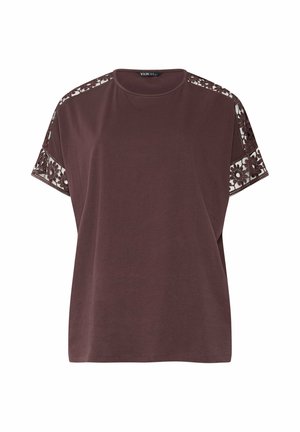 Yours Clothing, WOMEN'S T-SHIRTS - T-shirts print - chocolate