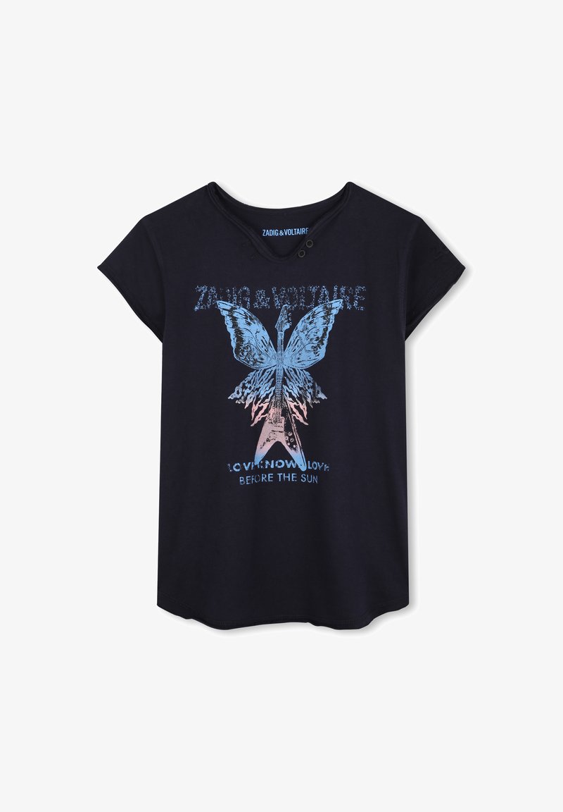 Zadig & Voltaire SHORT SLEEVES TEE - T-shirt imprimé - dark blue