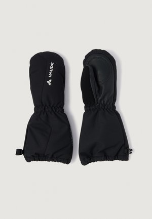 Mustad soojustatud talvemitsid elastsete randmete ja kärgstruktuuriga peopesaga, mis on valmistatud välistingimustes kasutamiseks mõeldud brändilt VAUDE.