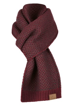 MERINO WINTER STRICK EDET - Scarf - rot anthrazit
