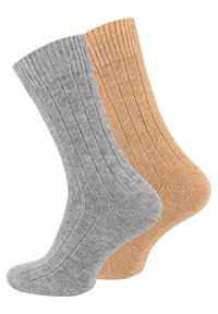 2 pack - Chaussettes - hellgrau beige