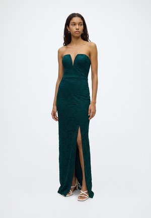 WAL G. SORAYA STRAPLESS SIDE SPLIT - Коктейлна рокля/Парти рокля - emerald green
