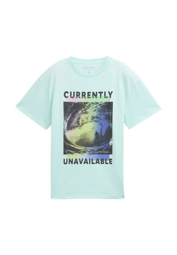 T-Shirt print - bleached aqua