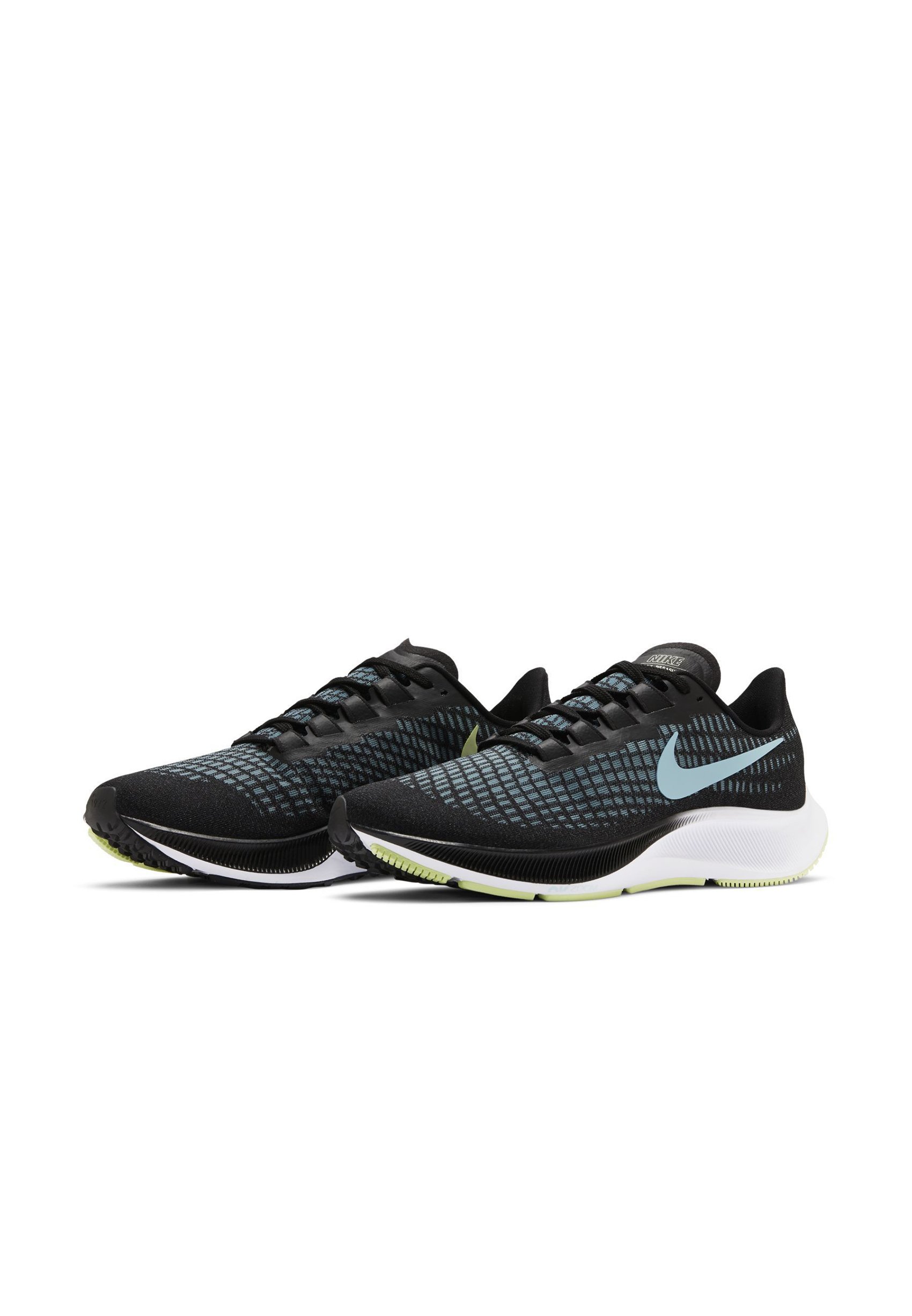 Nike Performance AIR ZOOM PEGASUS 37 - Laufschuh Neutral - black/barely  volt/white/glacier ice/schwarz - Zalando.de