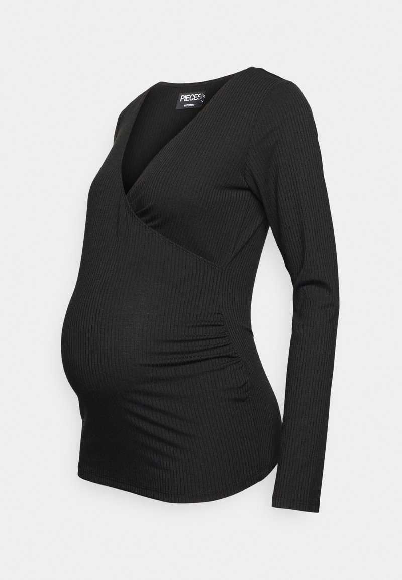 Pieces Maternity Longsleeve zwart