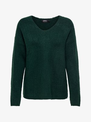 ONLY, ONLCAMILLA V-NECK L/S PULLOVER KNT NOOS - Jumper - scarab