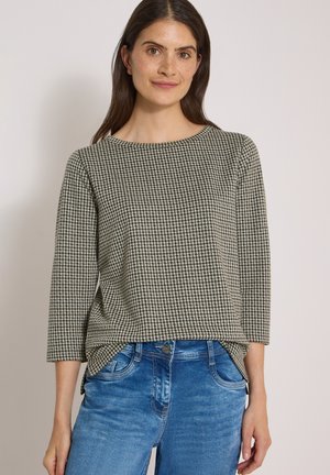 Cecil, 3/4-SLEEVE SHIRT IN A HOUNDSTOOTH PATTERN - T-shirt à manches longues - raw khaki