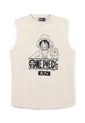 ONE PIECE PRINTED TANK - Top - crema
