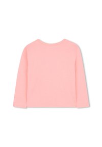 Langsleeve shirt in zachtroze katoen, met een ronde halslijn, naadloze stiksels en een plain achterkant zonder extra details.