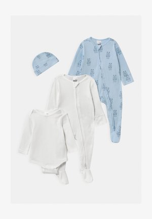 BUNDLE SET UNISEX - Čepice - white/water blue