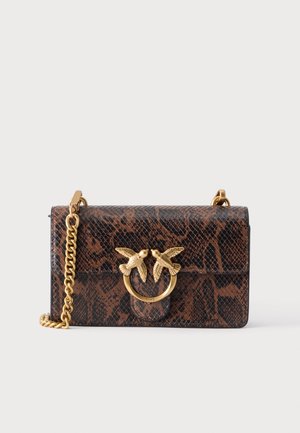 Pinko, LOVE ONE MINI - Чанта за носене през рамо - brown/gold-coloured