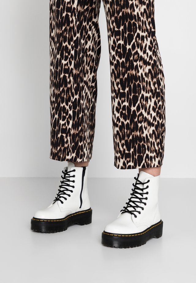 JADON - Enkellaarsjes met plateauzool - white