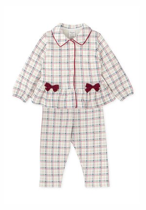CONJUNTO PZAS CUADROS QUÍMICO - Pyjama - blanco químico
