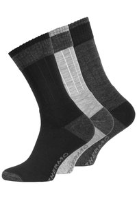 Cotton Prime 3 PACK PAAR - Calze - schwarz grau anthrazit