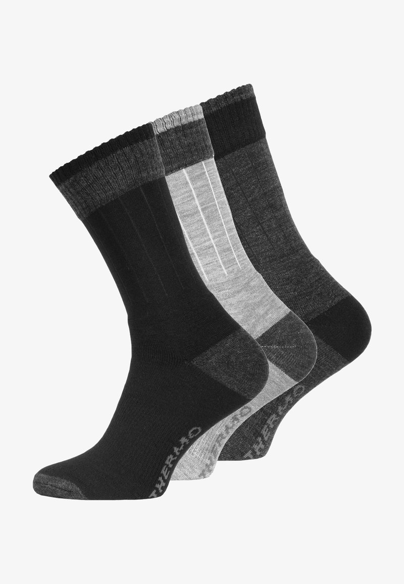 Cotton Prime 3 PACK PAAR - Calze - schwarz grau anthrazit