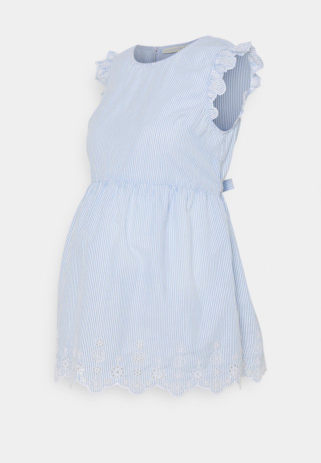 BRODERIE BLOUSE - Bluser - blue