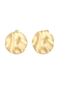 Elli STRUCTURED PLATE - Ohrringe - gold coloured