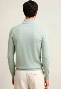 Reiss REGULAR FIT - BLACKHALL HALF-ZIP - Neule - sage green melange