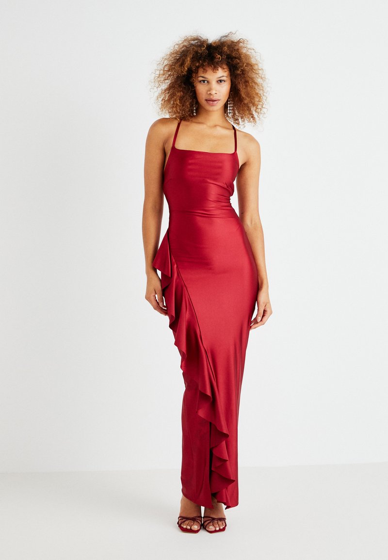 WAL G TALL WEDDING GRACE RUFFLE MAXI - Apģērbs svinīgiem gadījumiem - wine