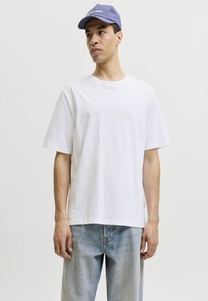 Jack & Jones, JORCATSKILLS MINIMAL TEE CREW NECK - T-Shirt basic - bright white