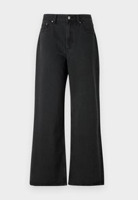 Curve Love High Rise Wide Leg Jean - Wide Leg - black