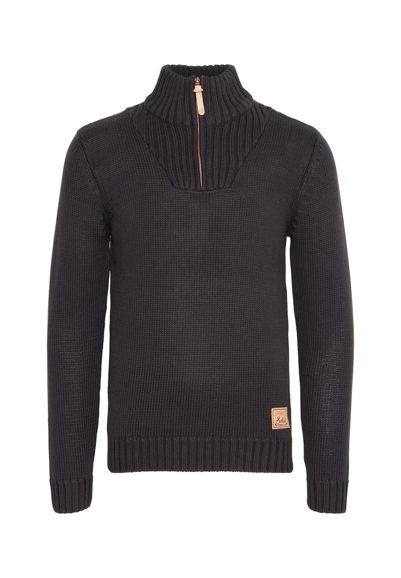 Solid Strickpullover - black