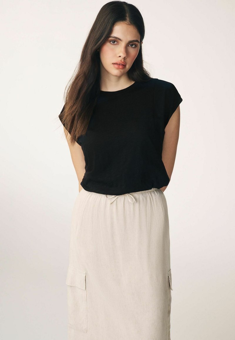 Next CREW NECK - Apdrukāts T-krekls - black