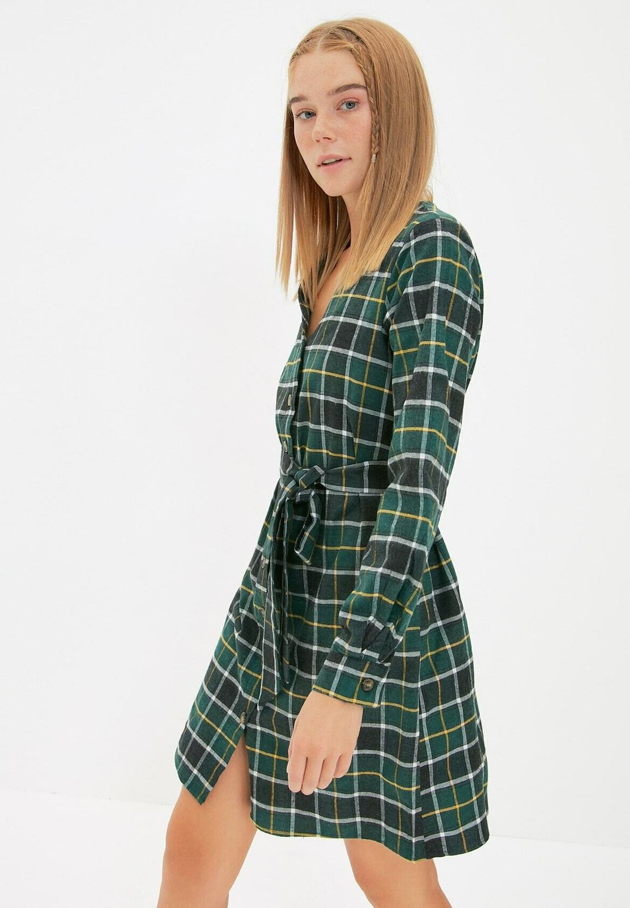 Trendyol Abito a camicia - green/verde - Zalando.it