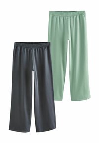 THE SET 2 PACK WIDE JOGGERS - Trousers - slate grey green