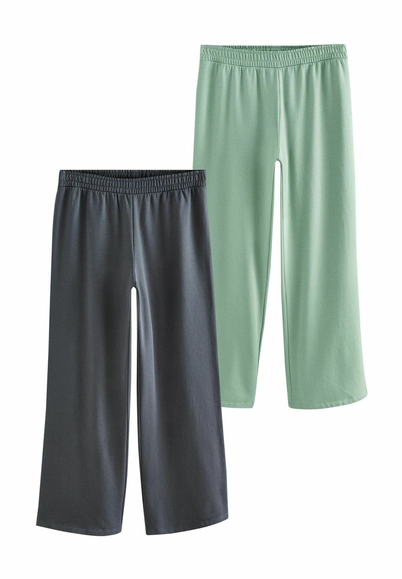 THE SET 2 PACK WIDE JOGGERS - Trousers - slate grey green