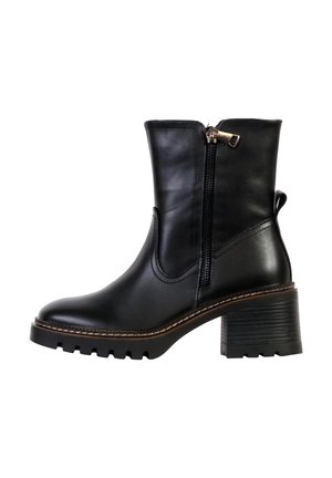 Enkellaarsjes met plateauzool - noir