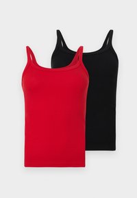 SINGLET 2 PACK - Top - black/red