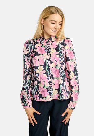 Pogājama blūze - navy/rose flowers