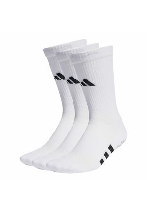 PERFORMANCE CUSHIONED CREW GRIP 3-PAIRS PACK - Sports socks - white black