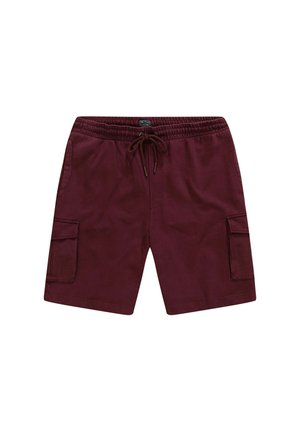 Bordeaux cargoshorts van katoen, met een elastische tailleband met koord, zijzakken en een cargozak op het linkerbeen.