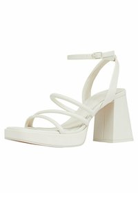 Stradivarius Sandály na vysokém podpatku - off-white