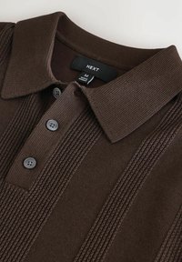 Next REGULAR FIT SHORT SLEEVE - Bluză polo - brown