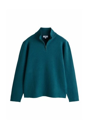 Next, N. PREMIUM ULTRASOFT QUARTER ZIP KNITTED JUMPER - Jumper - green