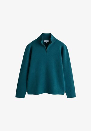 Next, N. PREMIUM ULTRASOFT QUARTER ZIP KNITTED JUMPER - Pullover - green