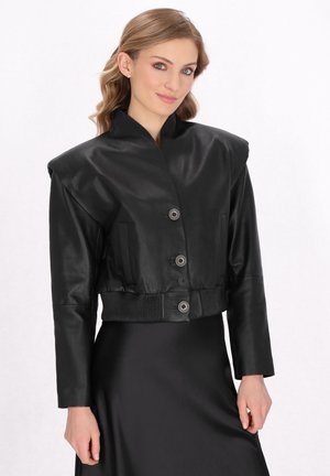 DreiMaster Leren jas - black