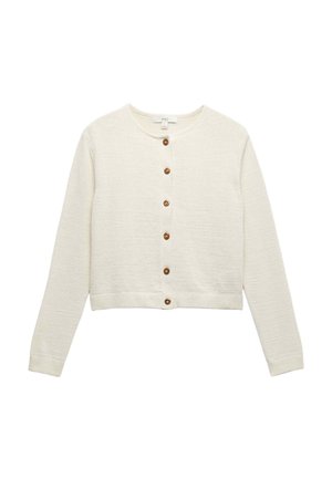 Marks & Spencer, RICH BUTTON THROUGH - Cardigan - light natural
