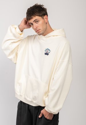 Kaotiko WASHED BONSAI UNISEX - Sweatshirt com capuz - ivory
