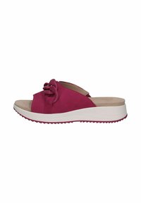 Caprice - Muiltjes - fuchsia suede Miniatuurafbeelding 1