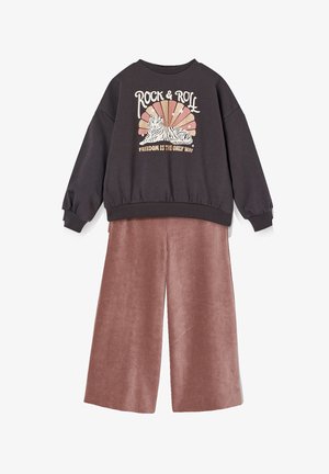 Vertbaudet, VERTBAUDET SWEATSHIRT AND TROUSERS SET FOR GIRLS - Sweatshirt - anthracite