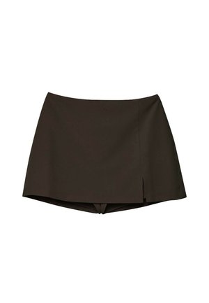Stradivarius, SKORT WITH SIDE SLIT 04799768 - Jupe-short - brown