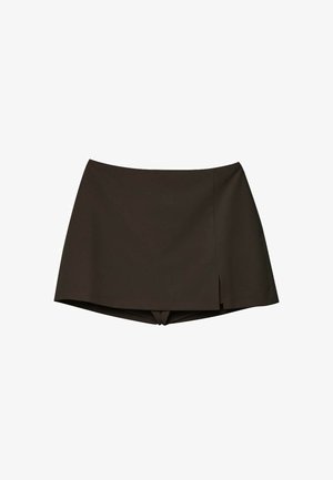 Stradivarius, SKORT WITH SIDE SLIT 04799768 - Jupe-short - brown