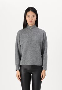 ONLY - TOKYO SOLID ZIP  - Maglione - dark grey melange Immagine in miniatura 1