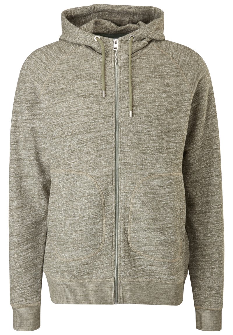 Herren Kapuzenpullover | s.Oliver Sweatjacke khaki oliv melange/dunkelgrün-meliert - HW40824 Herren Kapuzenpullover | s.Oliver Sweatjacke khaki oliv melange/dunkelgrün-meliert - HW40824