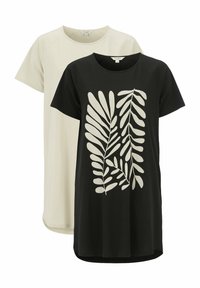 Unselected, black patterned light beige
